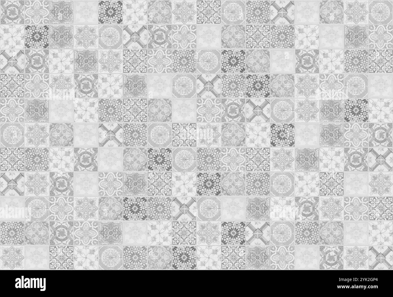 Un complesso design in tessuto con un sorprendente schema di colori monocromatico Foto Stock