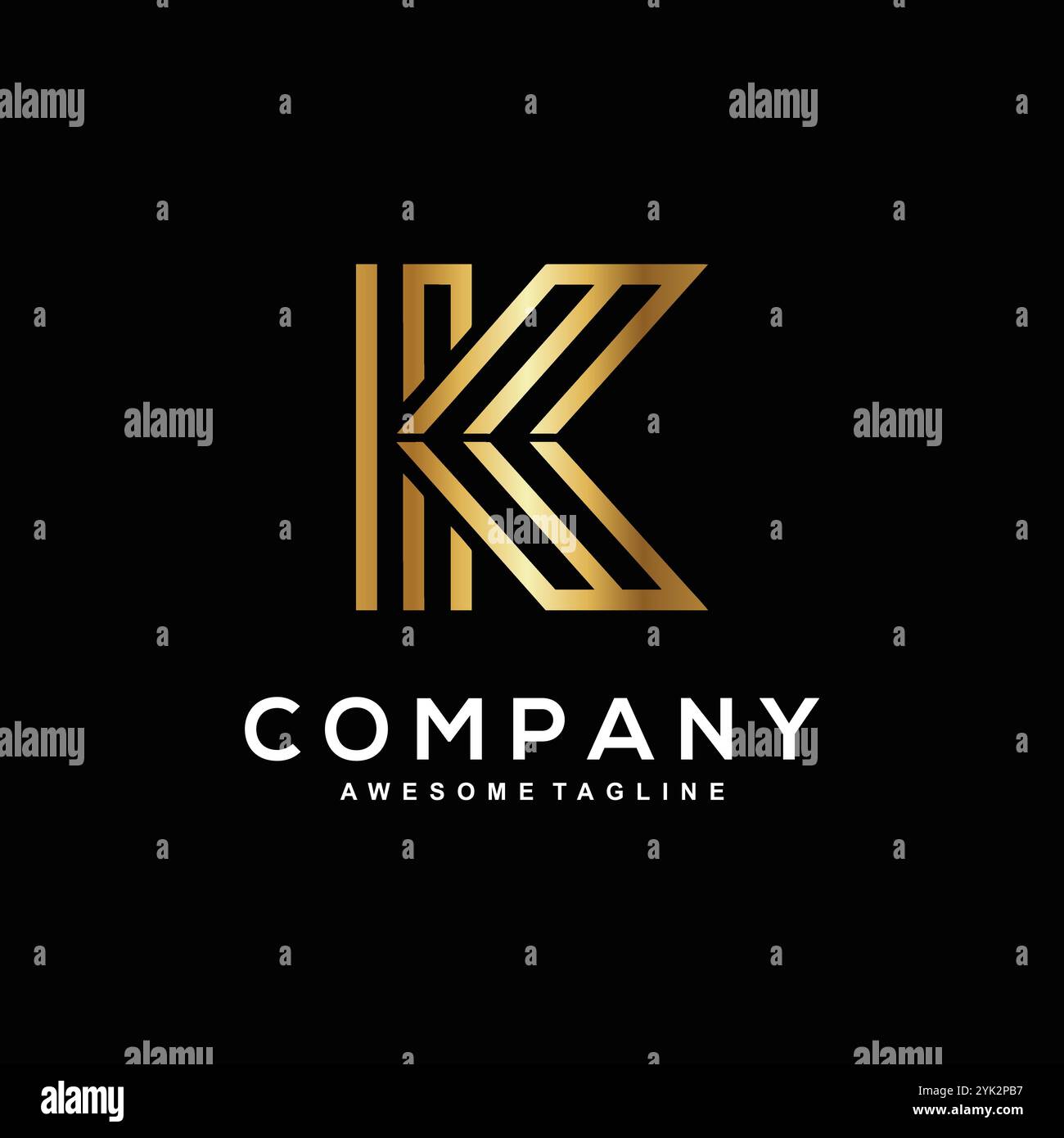 Logo Letter K per le aziende Illustrazione Vettoriale