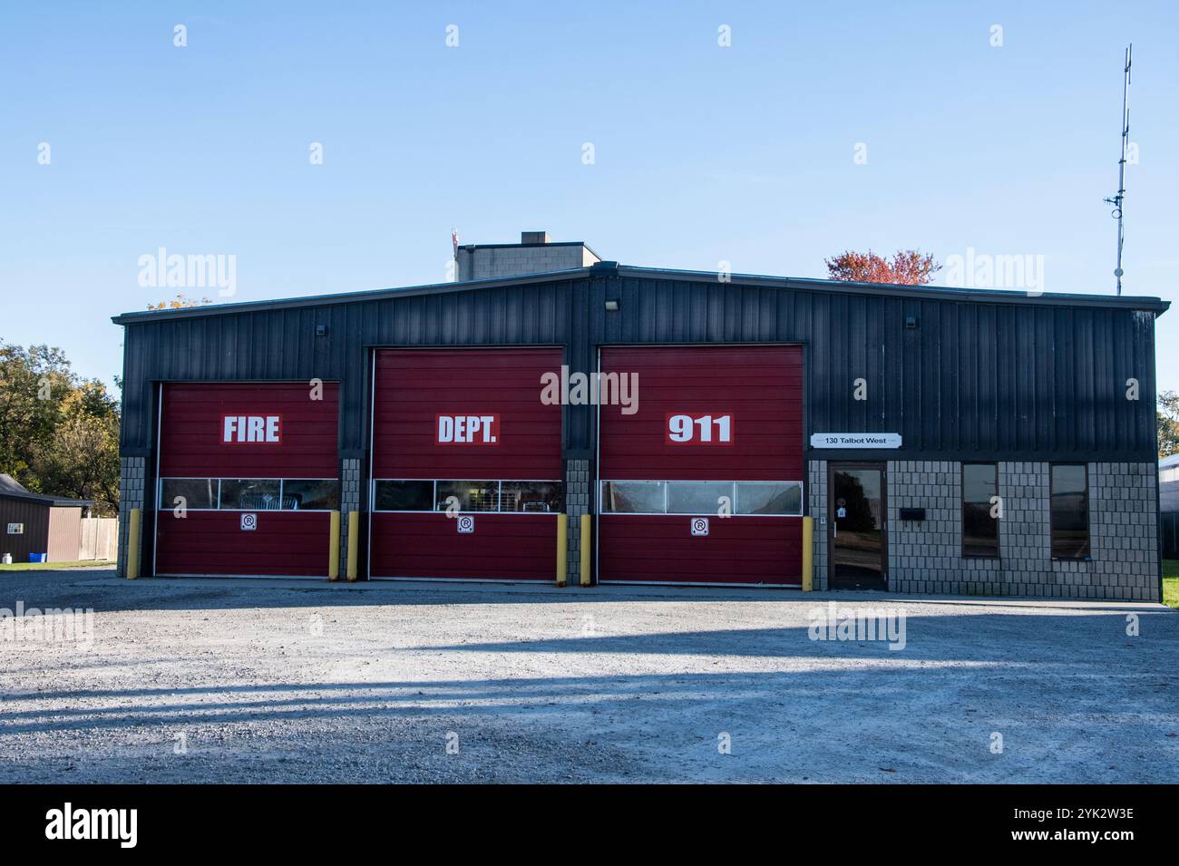 Stazione dei vigili del fuoco 20 su Talbot Road a Wheatley, Ontario, Canada Foto Stock