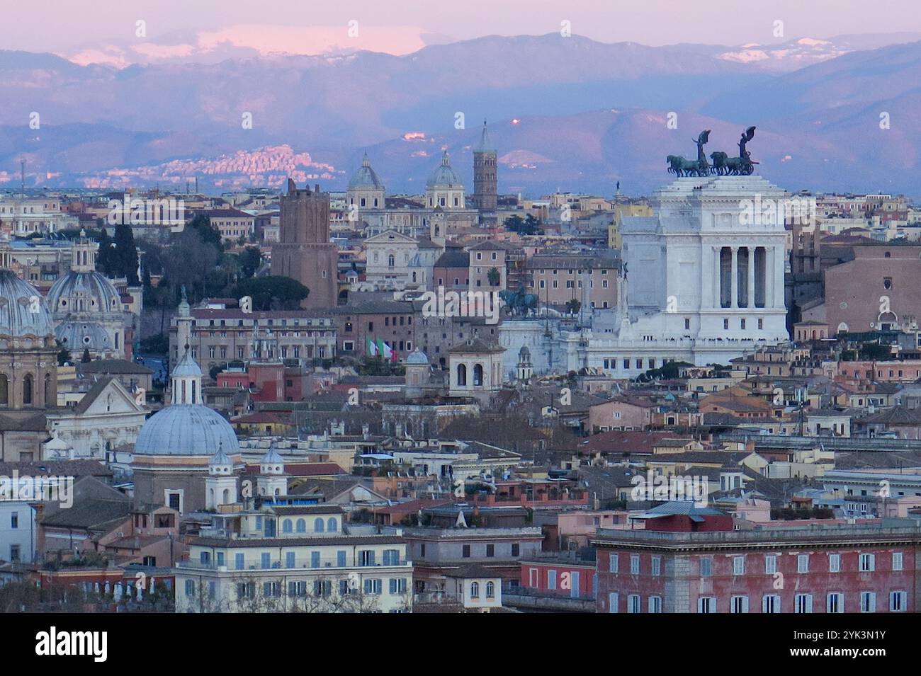 Vista di Roma, Italia Foto Stock