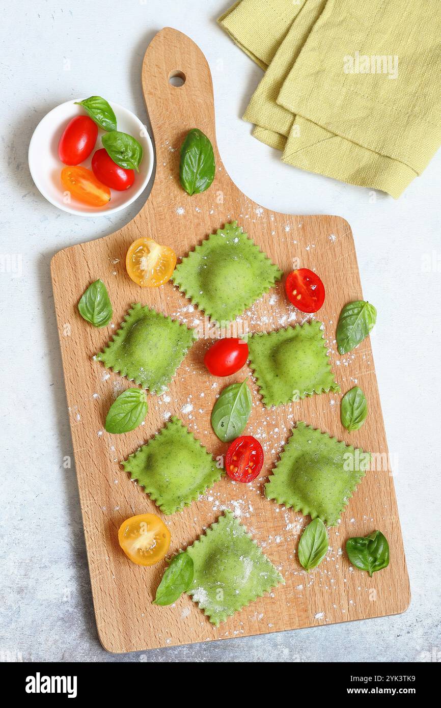 Ravioli di razzi fatti in casa Foto Stock