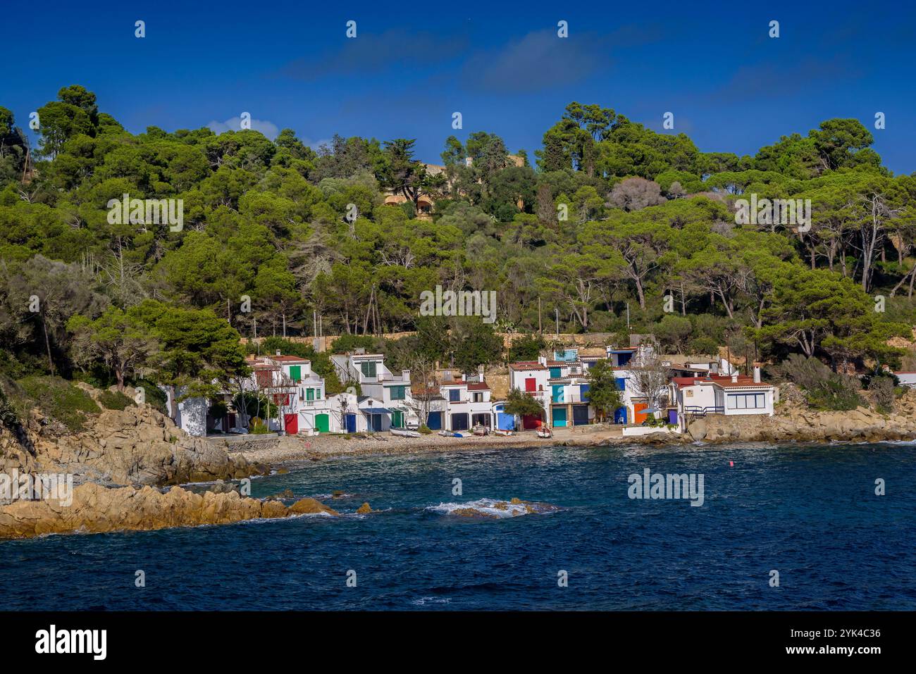 Villaggio di pescatori di S'Alguer, a Palamós, uno dei luoghi più rappresentativi della Costa Brava (Baix Empordà, Girona, Catalogna, Spagna) Foto Stock