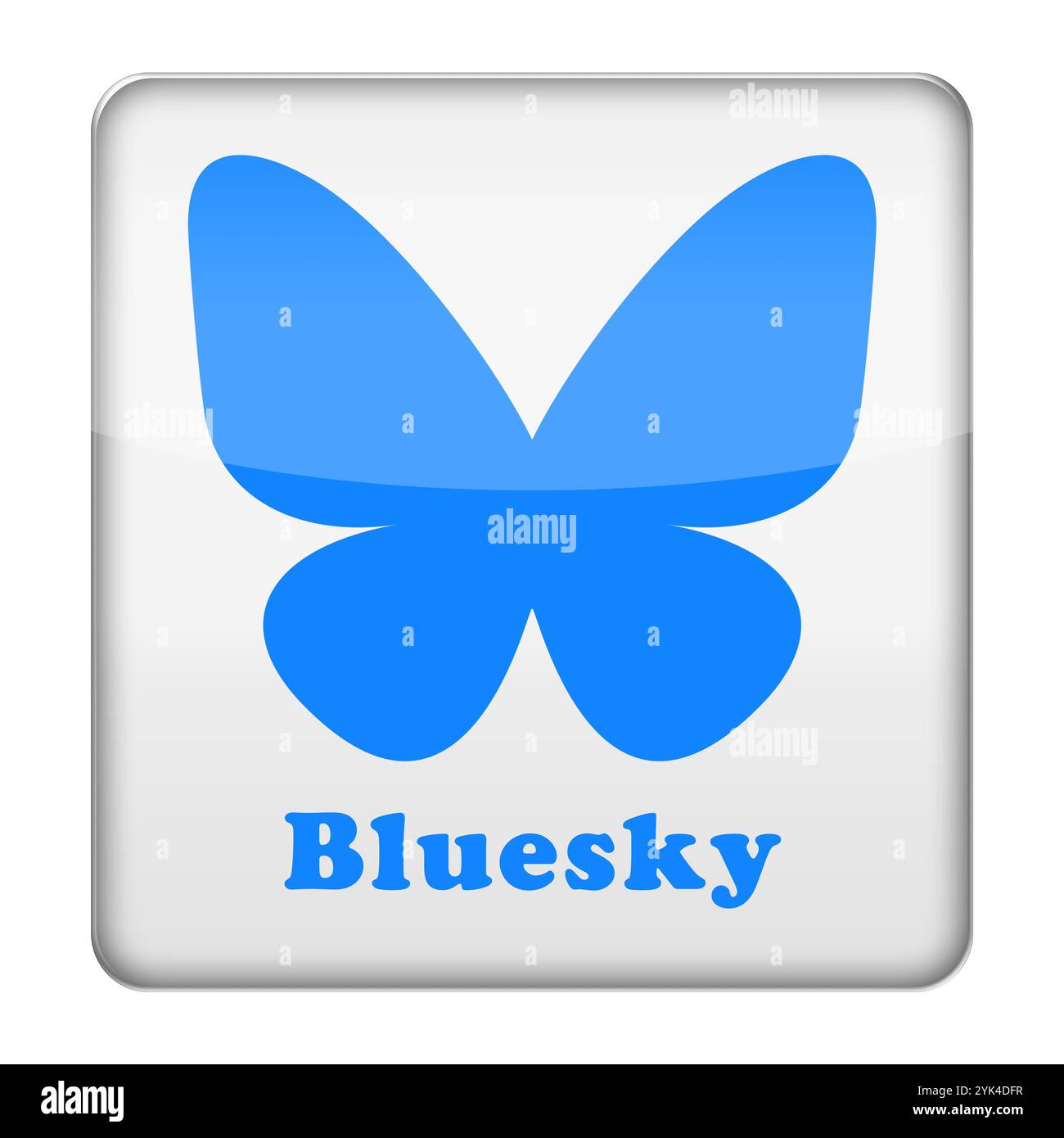 Logo Bluesky - app social media Foto Stock