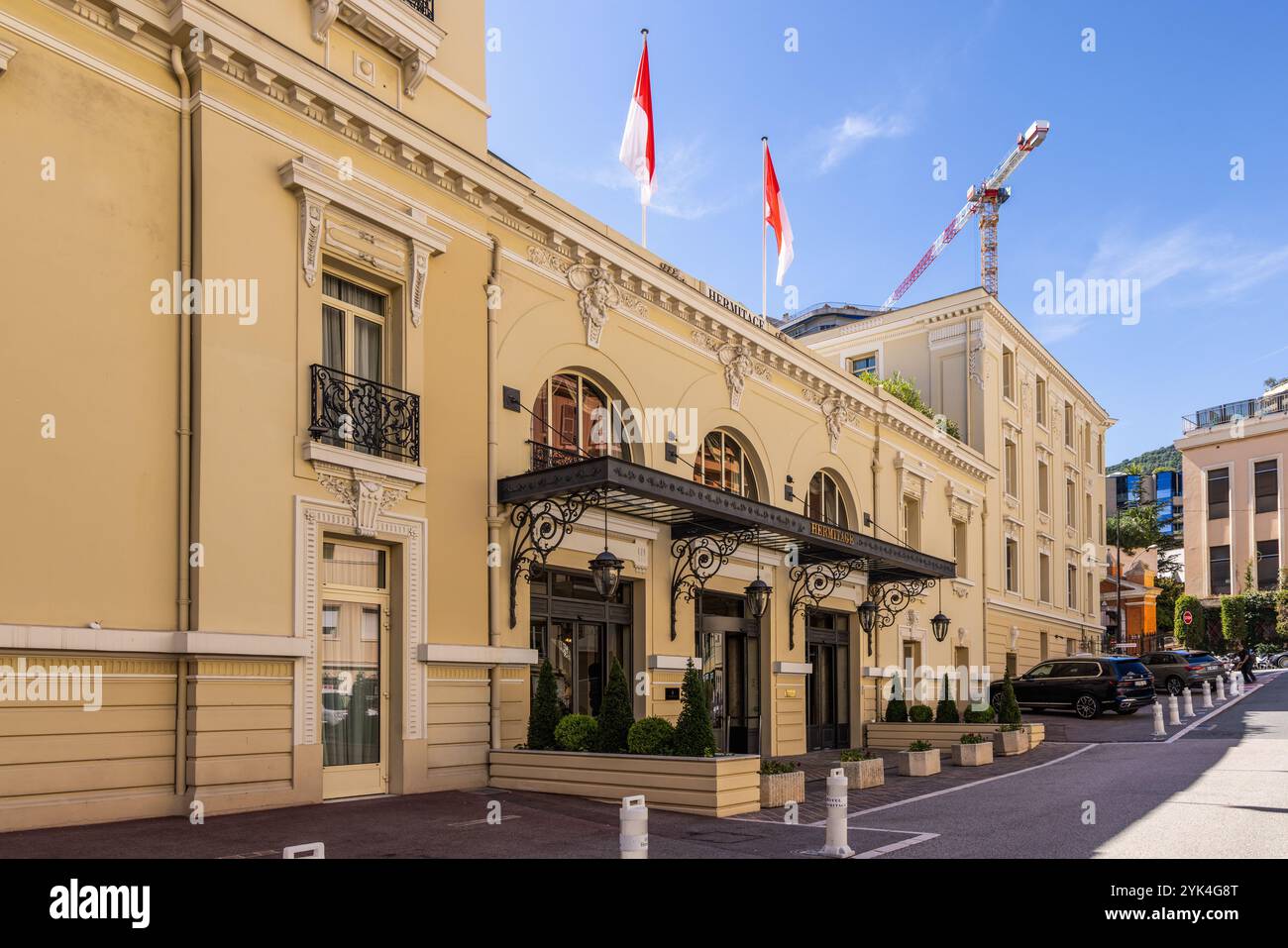 Hôtel Hermitage Monte-Carlo un lussuoso hotel 5 stelle a Monaco, nel sud della Francia, nella Costa Azzurra, in Europa Foto Stock