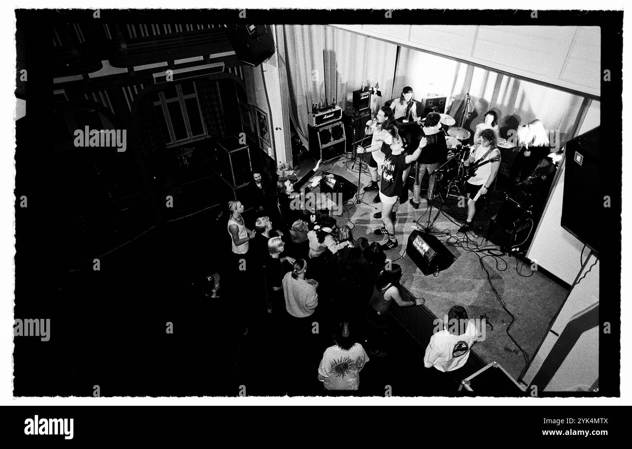 Gruppo sconosciuto durante il concerto al Motala Folkets Park, Motala, Svezia. Foto Stock
