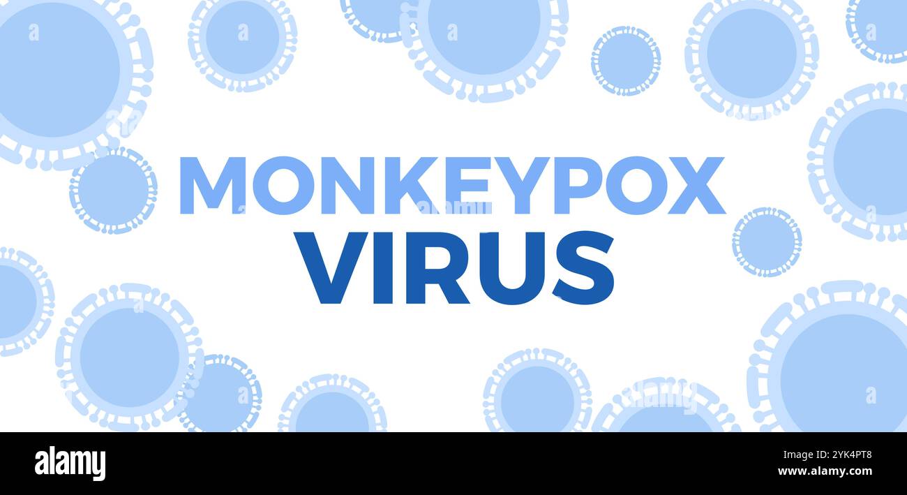 Concetto di epidemia di monkeypox, emergenza sanitaria globale. Mantenere la salute pubblica. Grafica vettoriale per opuscoli, volantini, e. Illustrazione Vettoriale