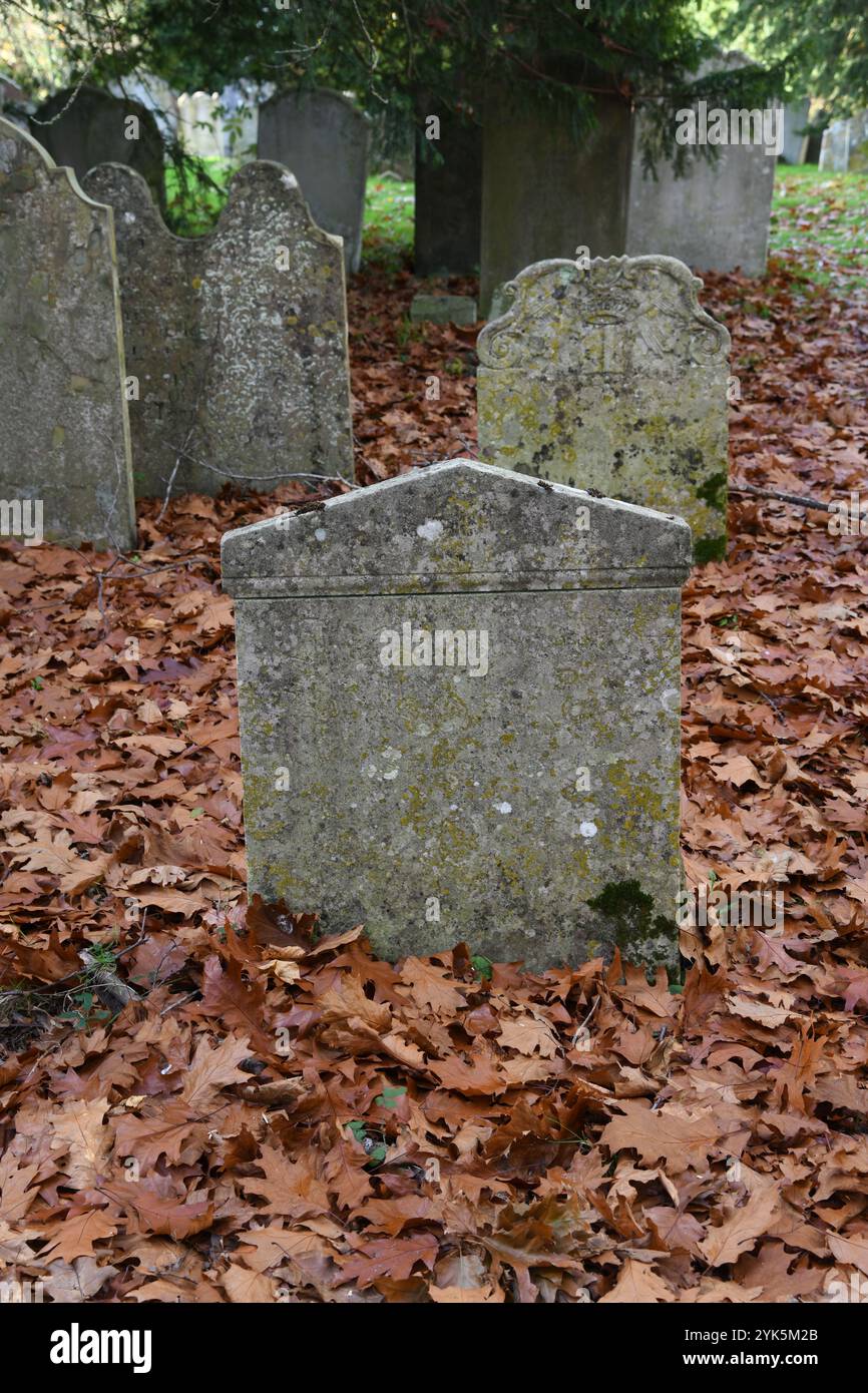 Cimitero in autunno Foto Stock