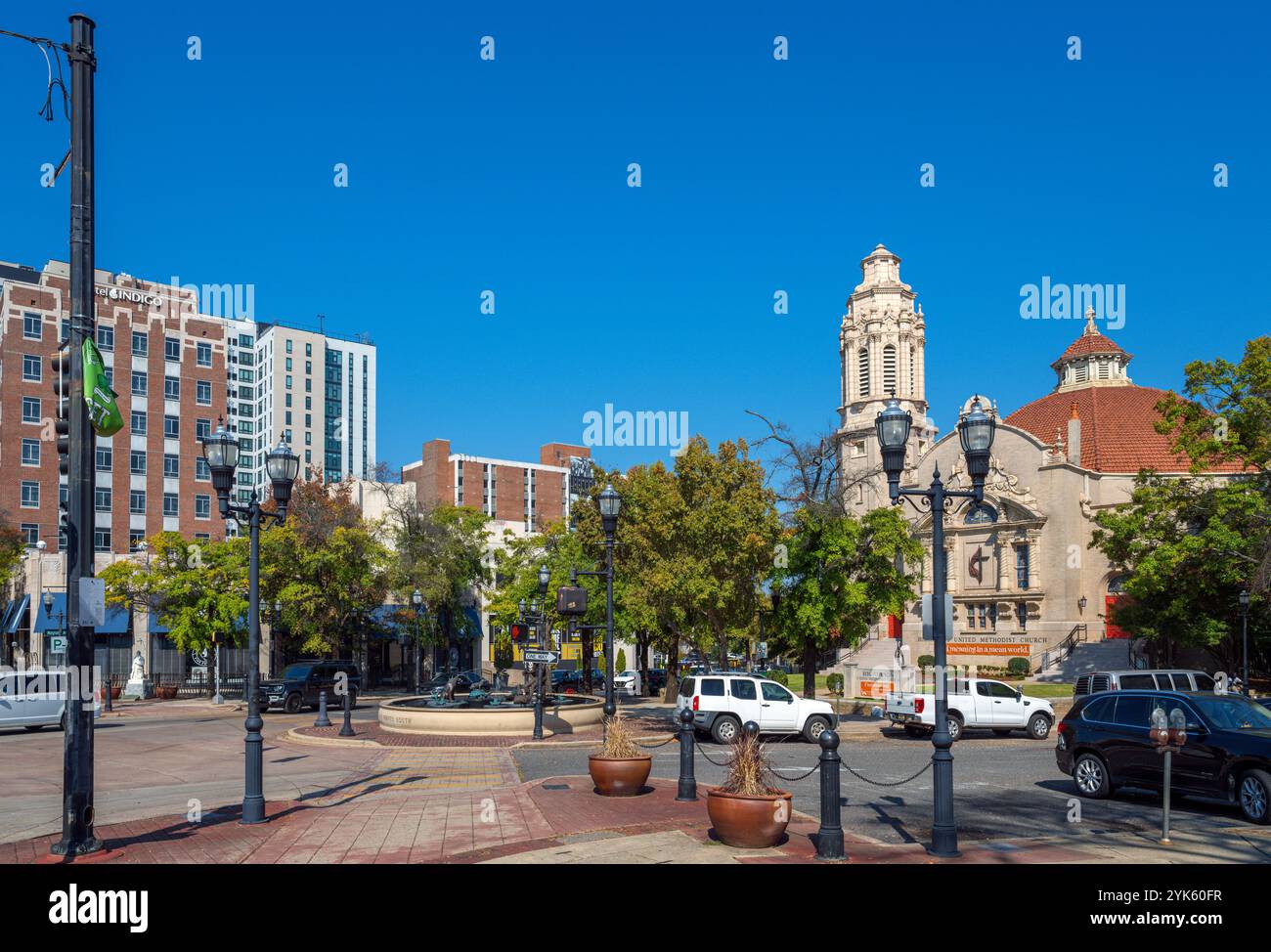 Highlands United Methodist Church nel distretto Five Points South, Birmingham, Alabama, USA Foto Stock