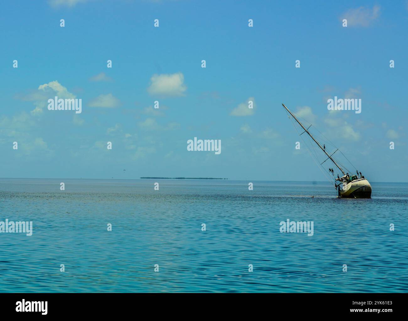 Immergiti nella serenità della navigazione, dove ogni orizzonte ha una promessa di avventura! ⛵ troviamo il tempo per la calma nelle nostre vite. Foto Stock