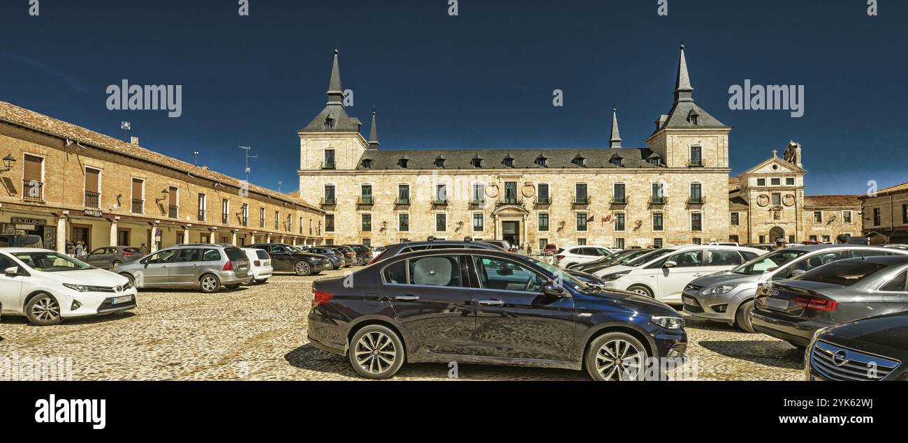 Palazzo Ducale di Lerma, 17th stile herreriano, Piazza principale, Lerma, Burgos, Castiglia Leon, Spagna, Europa Foto Stock
