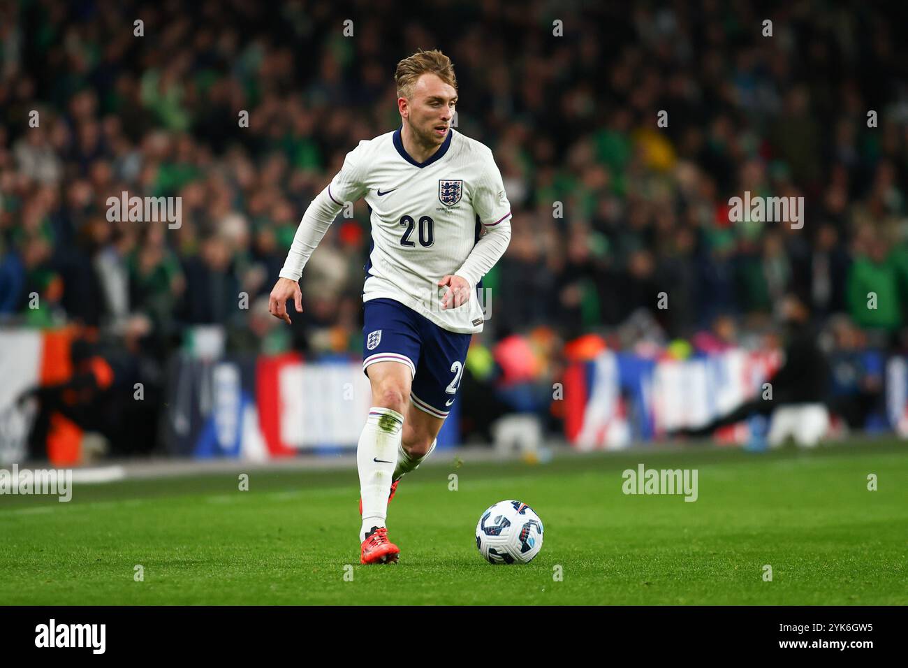 Londra, Regno Unito. 17 novembre 2024. Londra, Inghilterra, 17 novembre 2024: Jarrod Bowen (20 Inghilterra) durante la partita della UEFA Nations League tra Inghilterra e Irlanda allo stadio Wembley di Londra, Inghilterra (Alexander Canillas/SPP) crediti: SPP Sport Press Photo. /Alamy Live News Foto Stock