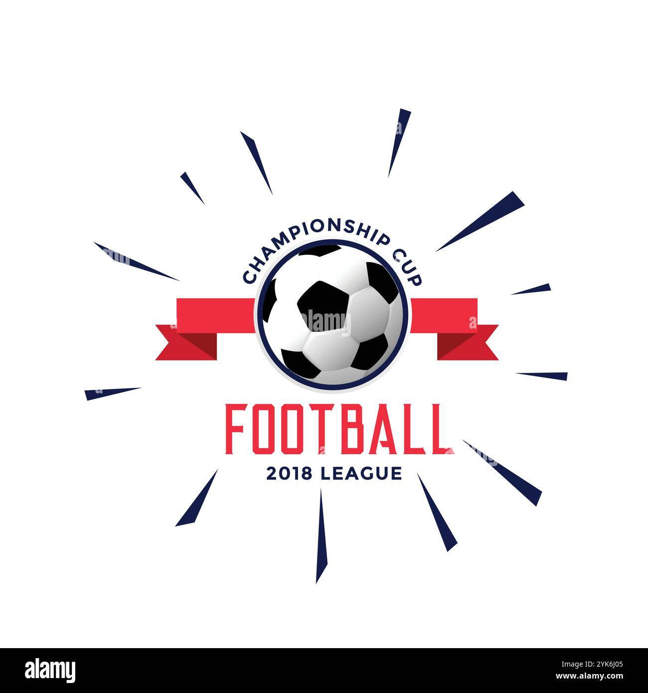 Campionato di calcio logo stile concept design Illustrazione Vettoriale
