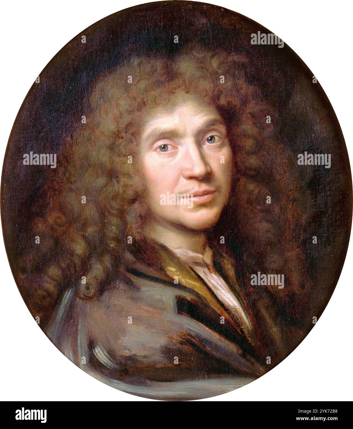Molière, Jean-Baptiste Poquelin (1622 – 1673), Molière, drammaturgo, attore e poeta francese. Ritratto di Molière di Pierre Mignard Foto Stock