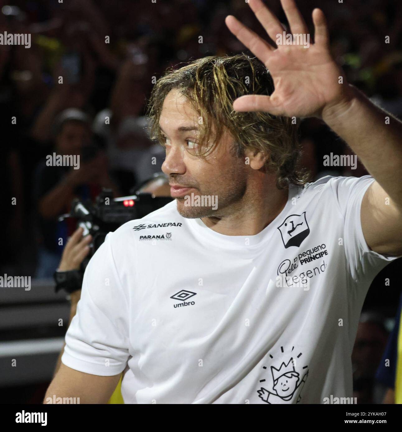 Curitiba, Parana, Brasile. 17 novembre 2024. Curitiba (pr), 17/11/2024- ospedale pequeno principe/Legends pele/barcelona- giocatore diego lugano durante la partita tra pequeno principe Legends e barca Legends in una partita di beneficenza a favore della salute infantile e giovanile presso l'istituto di ricerca pele pequeno principe, tenutasi nella città di curitiba, nella notte di questa domenica 17 novembre 2024. (Credit Image: © Edson De Souza/TheNEWS2 via ZUMA Press Wire) SOLO PER USO EDITORIALE! Non per USO commerciale! Foto Stock