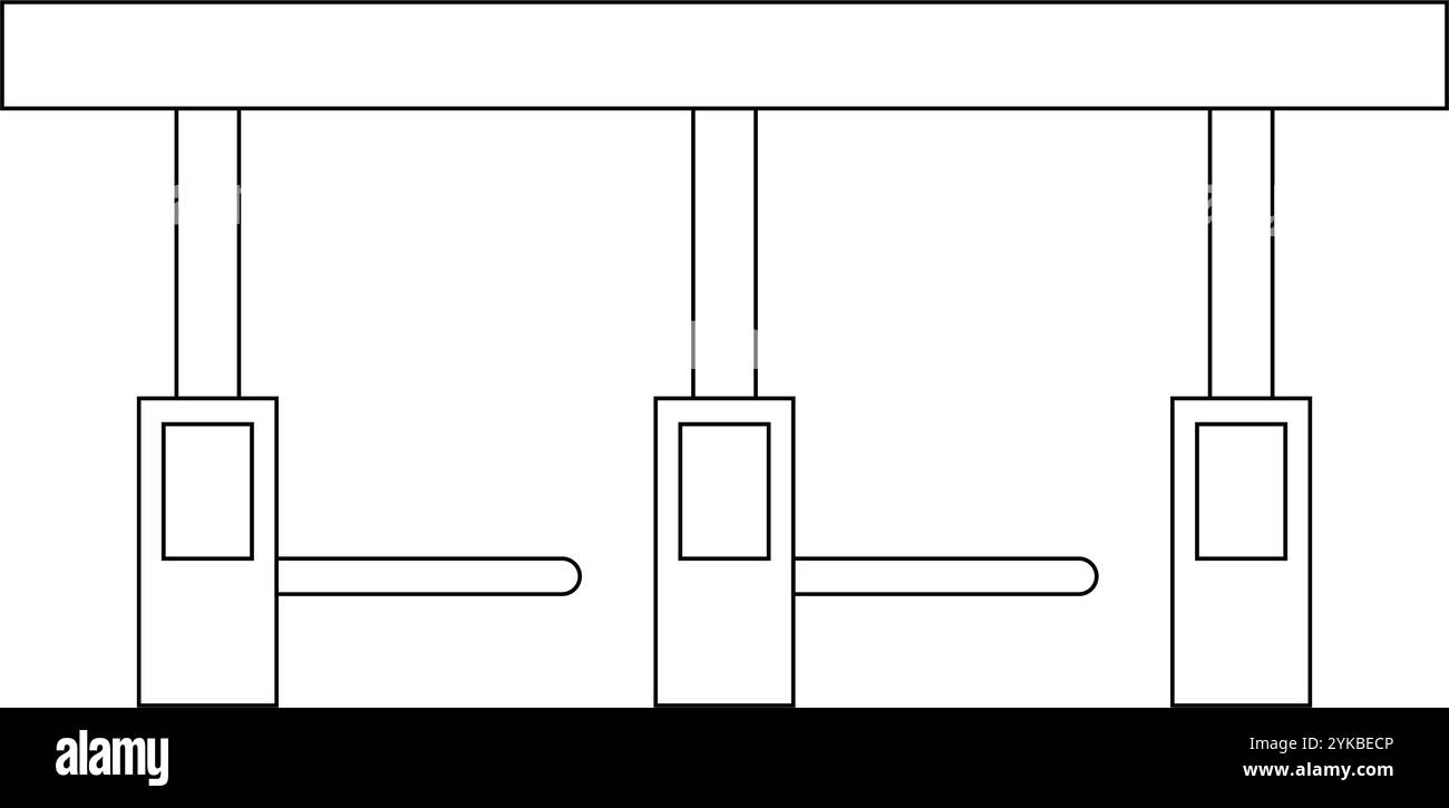 illustrazione del design dell'icona del casello Illustrazione Vettoriale