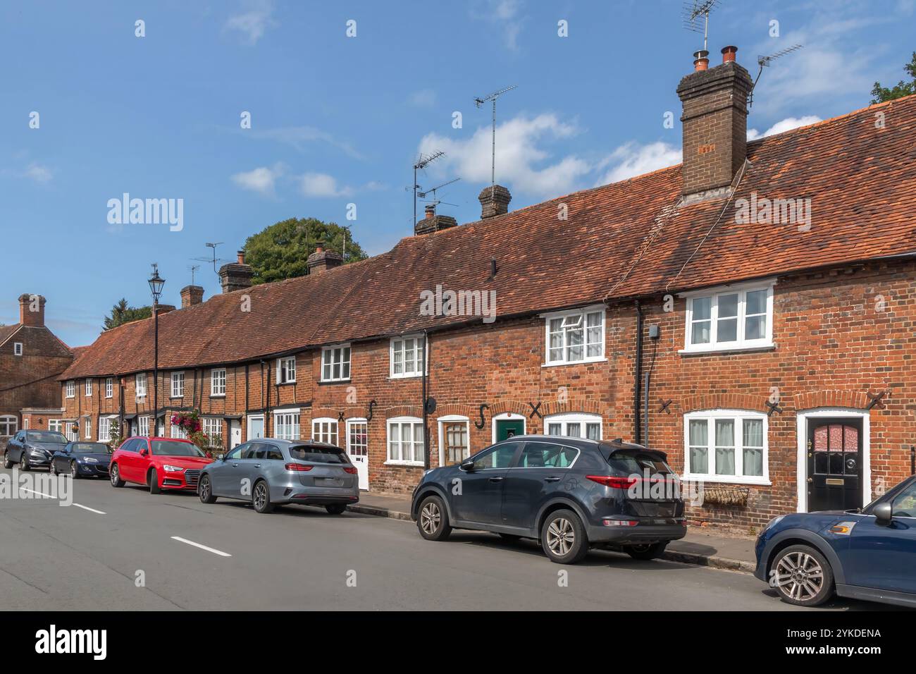 Cottage classificati di grado II a Amersham Old Town High Street, Buckinghamshire, Inghilterra, Regno Unito Foto Stock