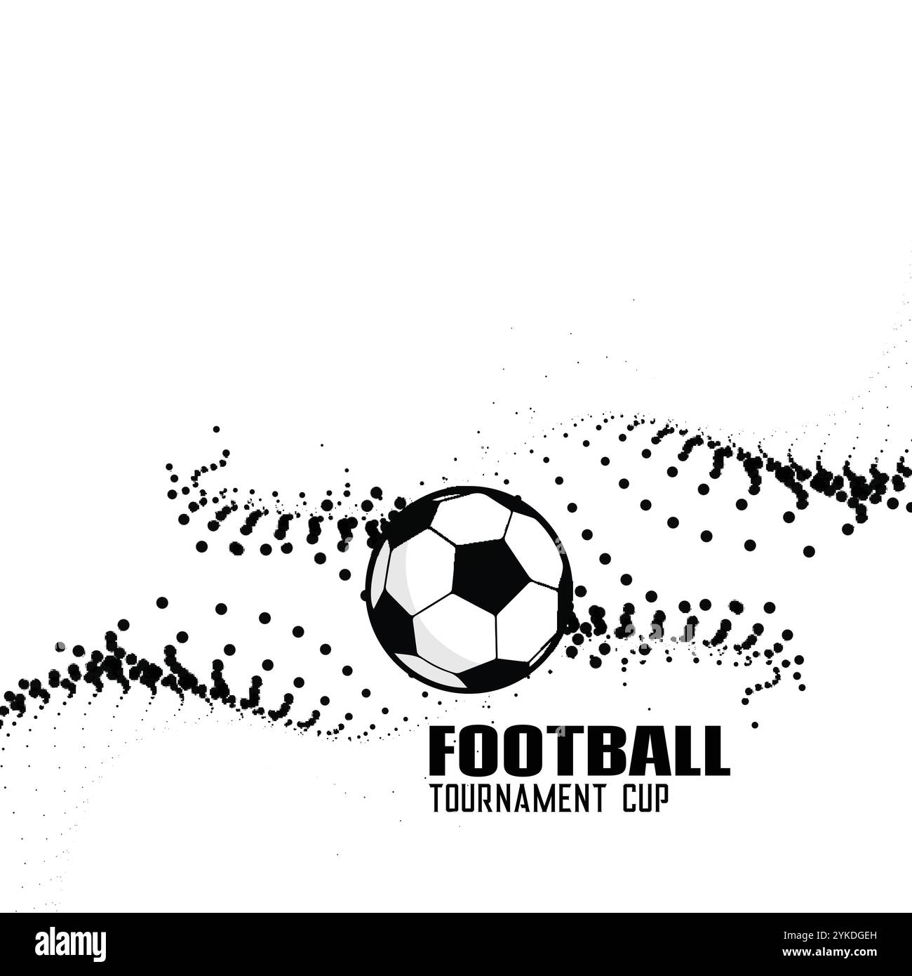 Abstract background di calcio con particelle di nero Illustrazione Vettoriale