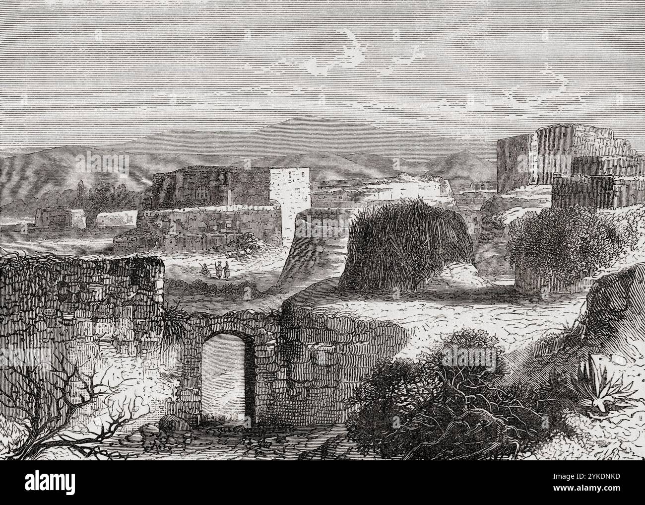 Cana di Galilea, possibile location del matrimonio a Cana, in cui ebbe luogo il miracolo di trasformare l'acqua in vino. Da Pictorial Sketches from Bible Lands, pubblicato c.1880 Foto Stock