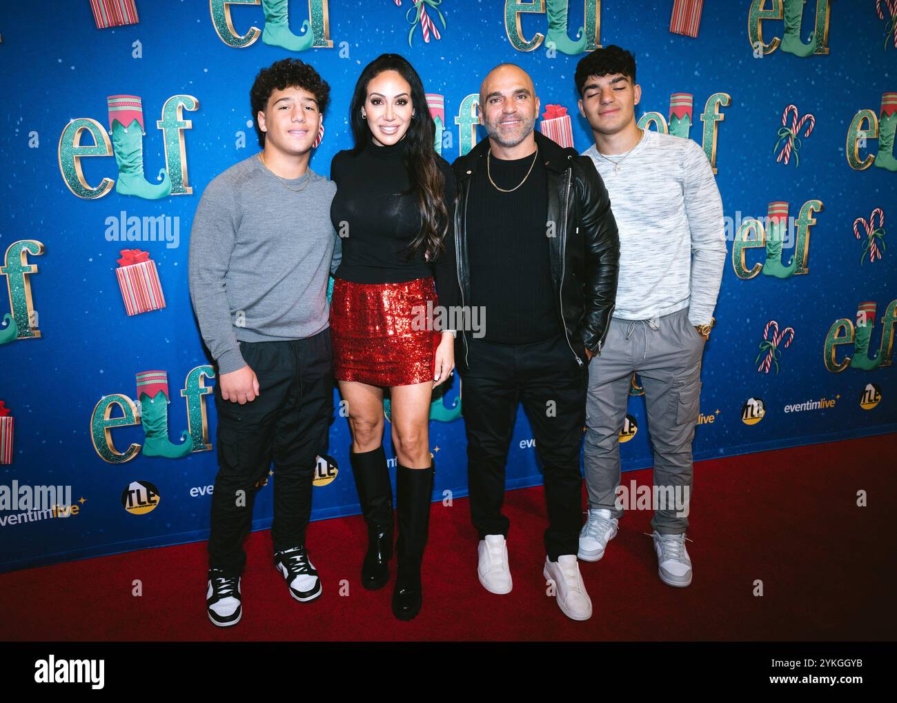 17 novembre 2024, New York, NY, USA: Melissa Gorga e Joe Gorga assistono alla serata di apertura di 'Elf the Musical' a Broadway al Marquis Theatre di New York. 17 novembre 2024. (Credit Image: © Photo Image Press via ZUMA Press Wire) SOLO PER USO EDITORIALE! Non per USO commerciale! Foto Stock