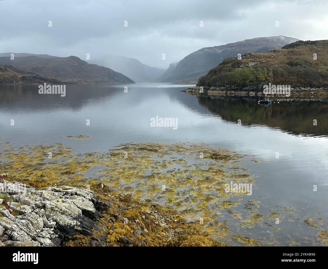 Loch Glendhu, Kylesku - Immagine stock catturata con smartphone
