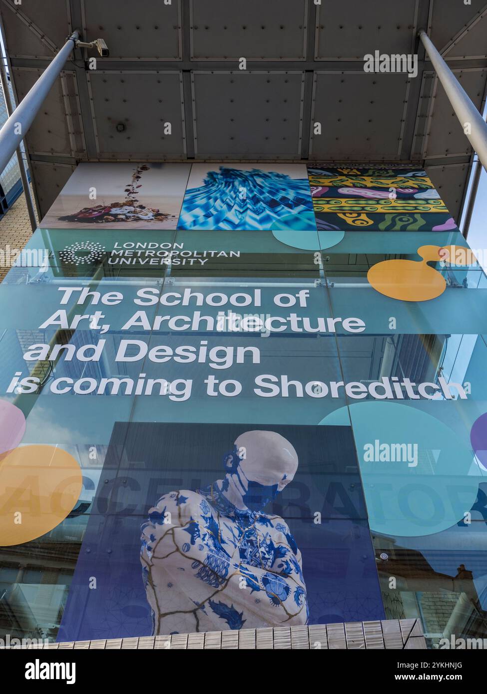 La School of Art Design and Architecture, London Metropolitan University, è in arrivo a Shoreditch (o Hoxton), Londra, Inghilterra, Regno Unito, Gran Bretagna. Foto Stock