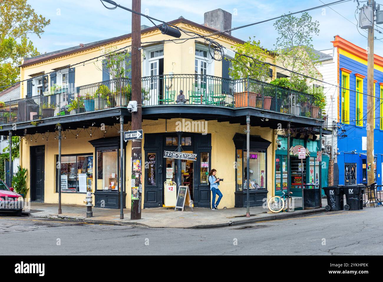 Art & Books store in Frenchman Street, New Orleans, Louisiana. Foto Stock