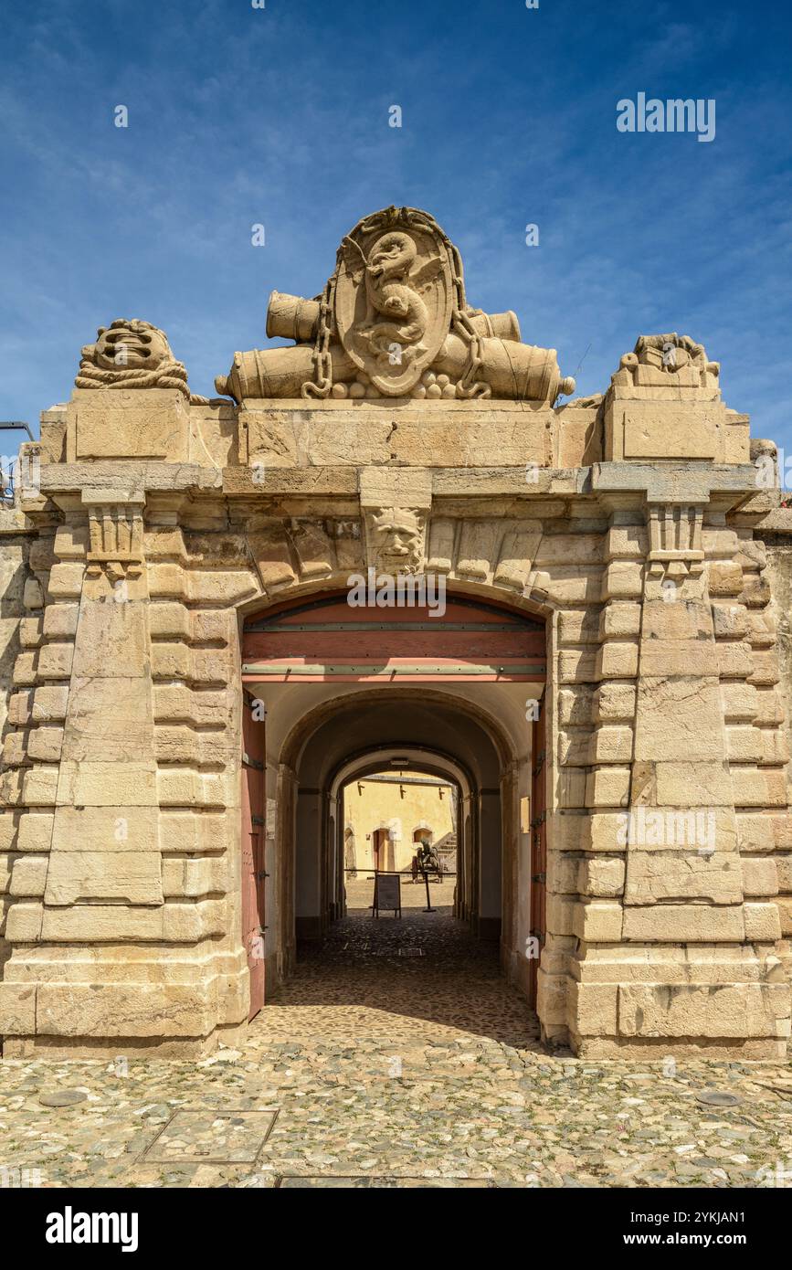 Forte do Grazia o Conte di Lippe, fortezza del XVIII secolo, sulla collina di nostra Signora di Grazia, forte di nostra Signora di Grazia di Elvas, Portogallo, Europa Foto Stock