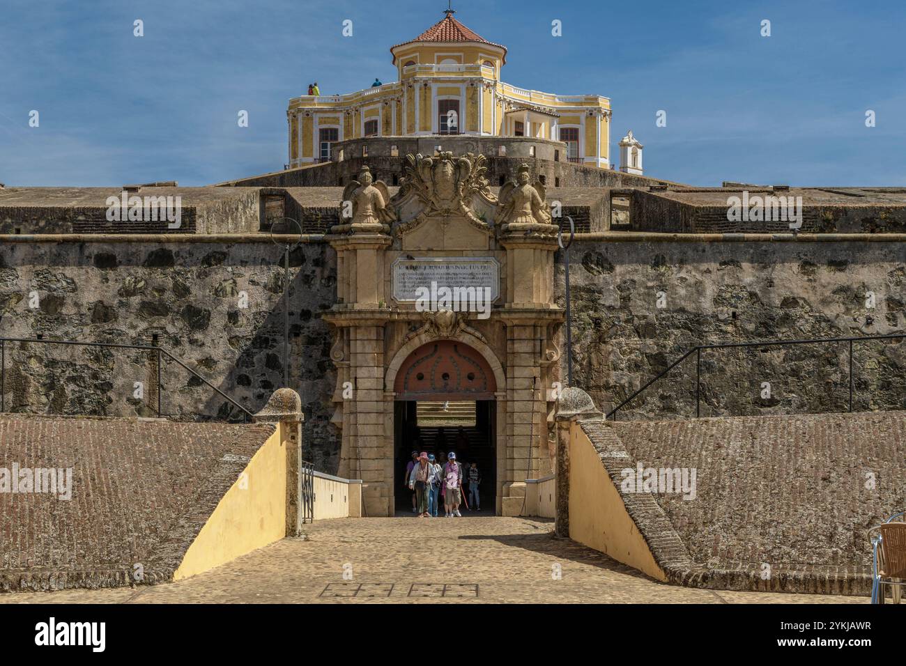 Forte do Grazia o Conte di Lippe, fortezza del XVIII secolo, sulla collina di nostra Signora di Grazia, forte di nostra Signora di Grazia di Elvas, Portogallo, Europa Foto Stock