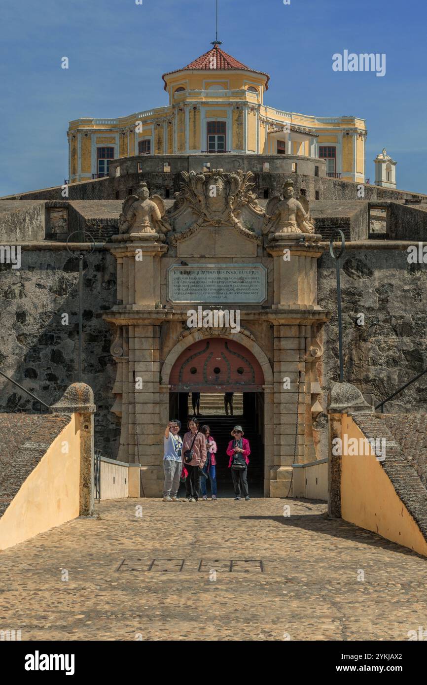 Forte do Grazia o Conte di Lippe, fortezza del XVIII secolo, sulla collina di nostra Signora di Grazia, forte di nostra Signora di Grazia di Elvas, Portogallo, Europa Foto Stock
