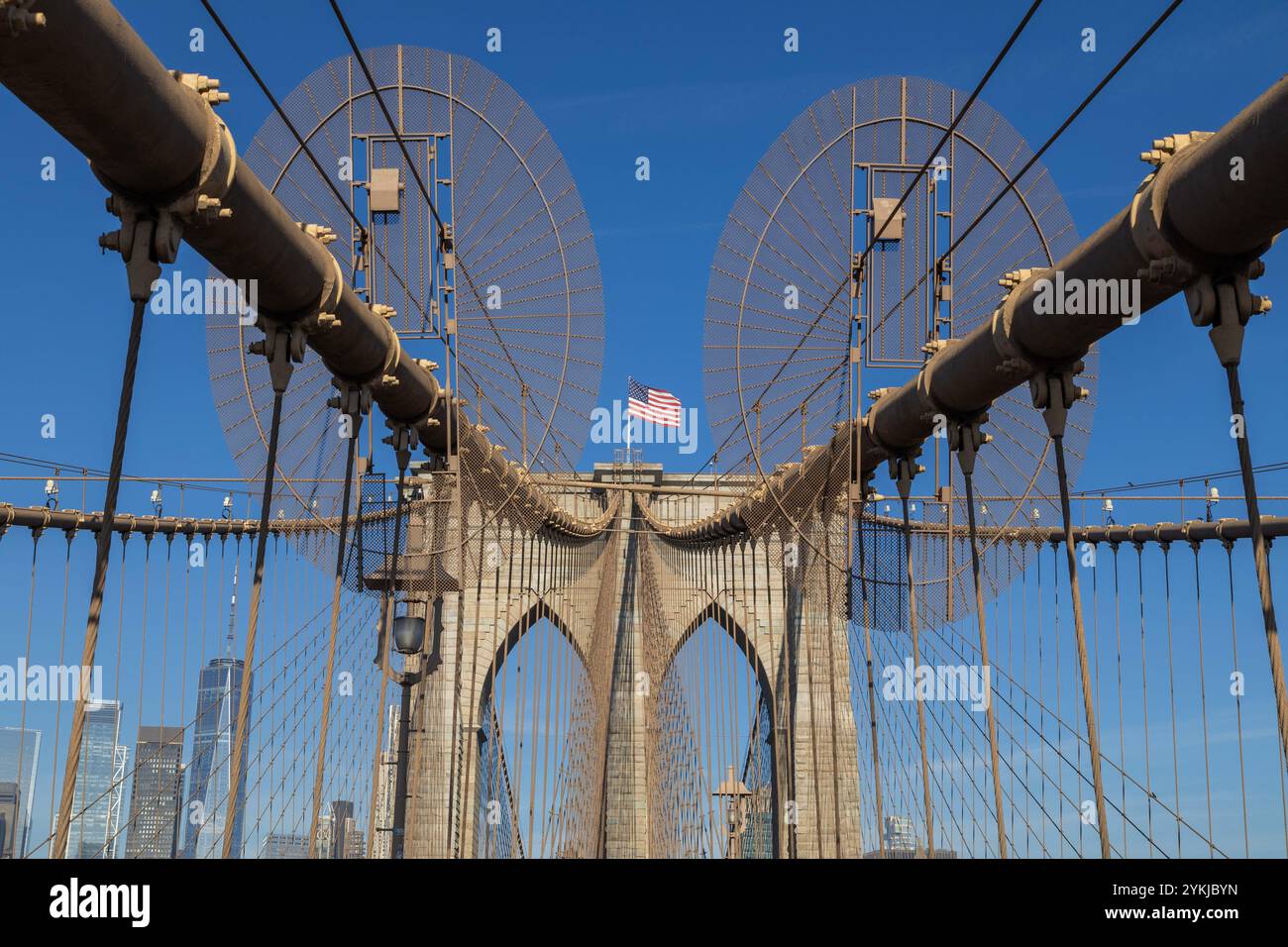 Manhattan Bridge in New York Foto Stock