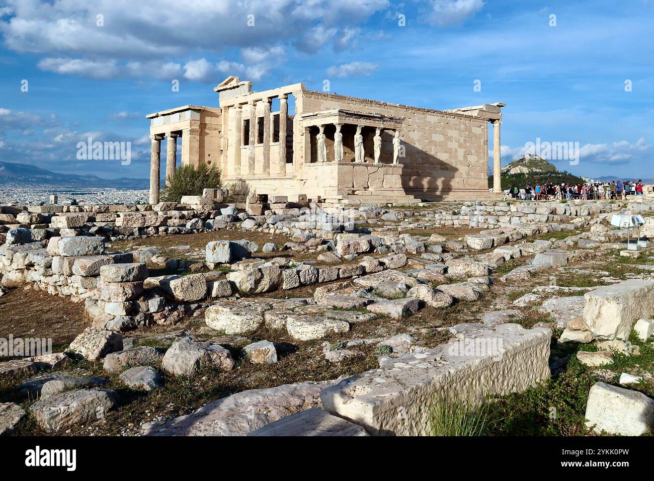 Collina dell'Acropoli, incluso il Partenone e altre strutture Foto Stock