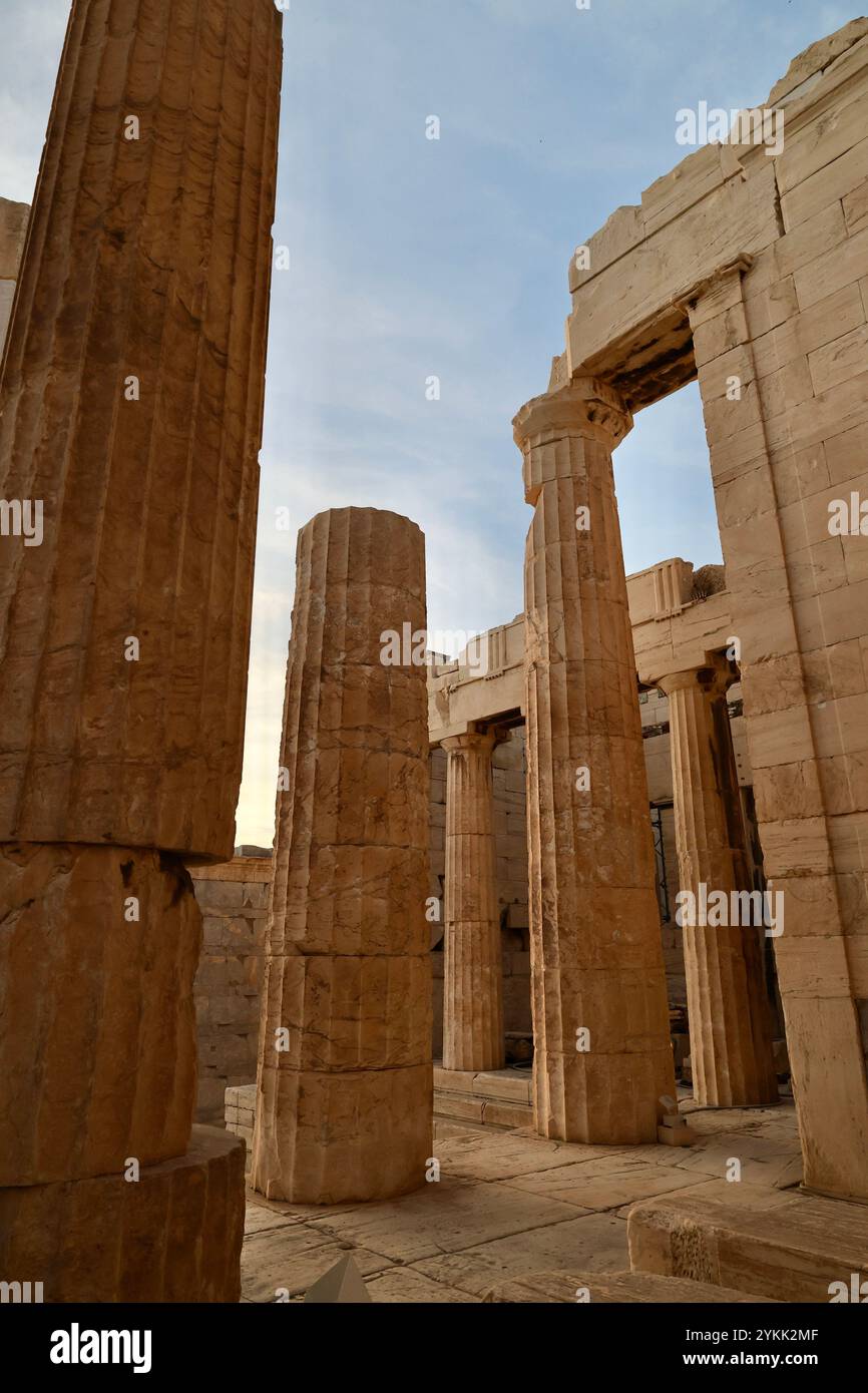 Collina dell'Acropoli, incluso il Partenone e altre strutture Foto Stock