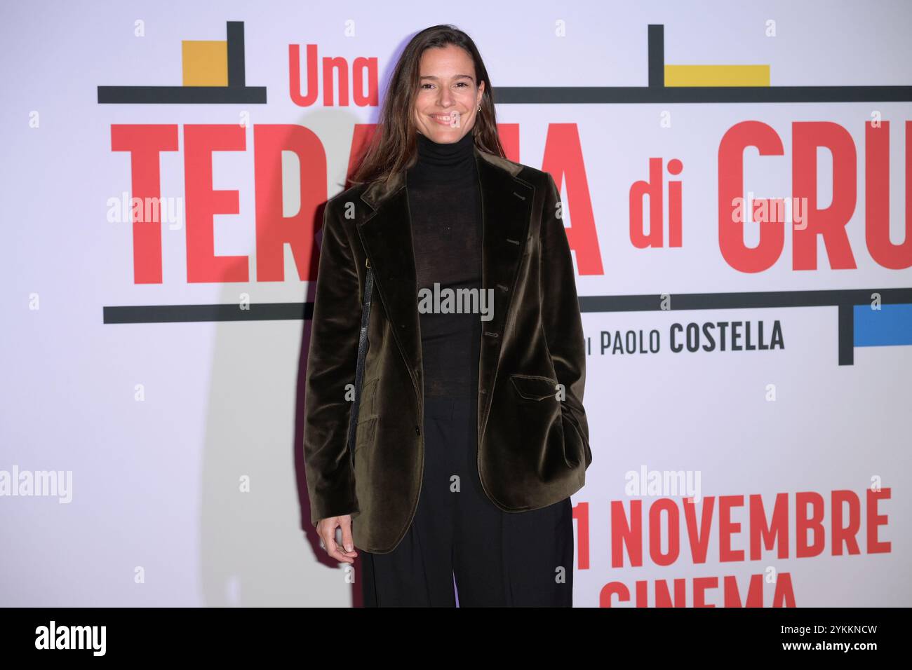 Roma, Italia. 18 novembre 2024. Chiara Baschetti partecipa al Red carpet del film "una terapia di gruppo" allo Space Cinema moderno. Credito: SOPA Images Limited/Alamy Live News Foto Stock