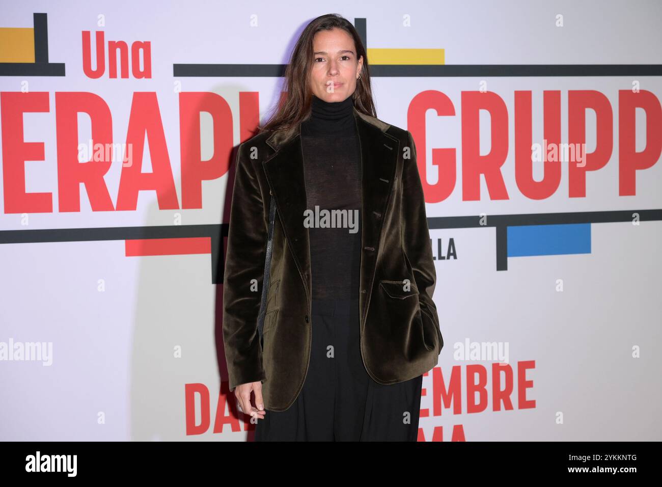 Roma, Italia. 18 novembre 2024. Chiara Baschetti partecipa al Red carpet del film "una terapia di gruppo" allo Space Cinema moderno. (Foto di Mario Cartelli/SOPA Images/Sipa USA) credito: SIPA USA/Alamy Live News Foto Stock
