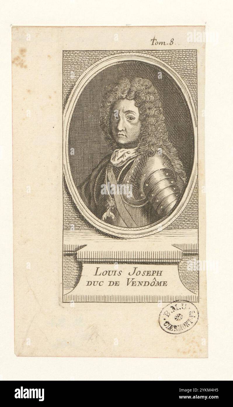 1796 - Louis Joseph Duc de Vendôme. Foto Stock