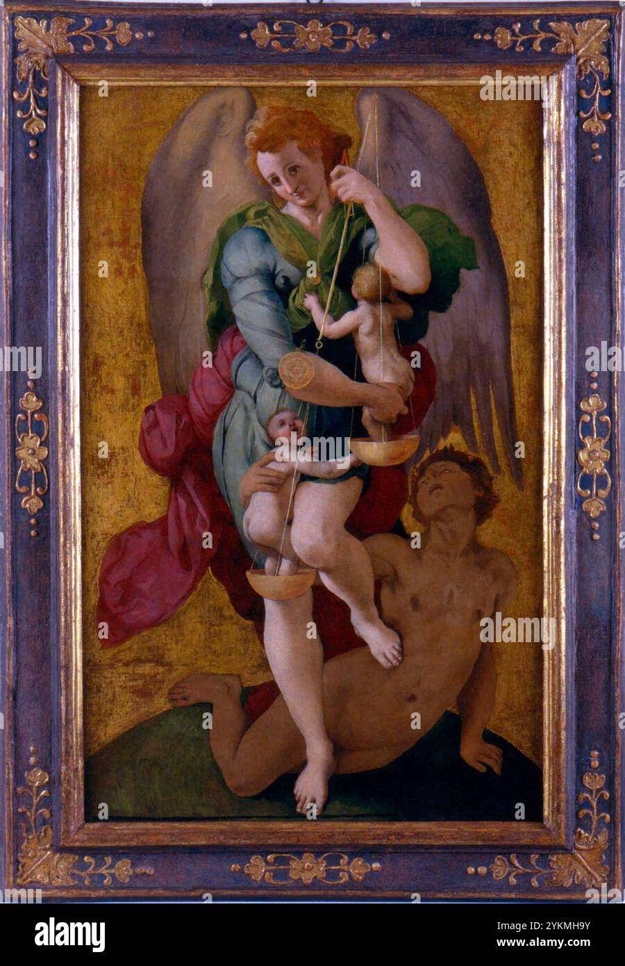 Bronzino - San Michele Arcangelo e il demonio, da 1525 a 1528, 0479D. Foto Stock