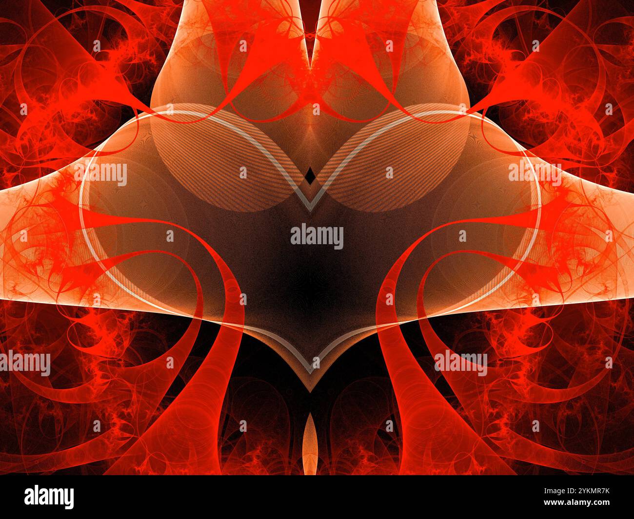 L'arte astratta cuore rosso - sfondo (wallpaper) . Foto Stock