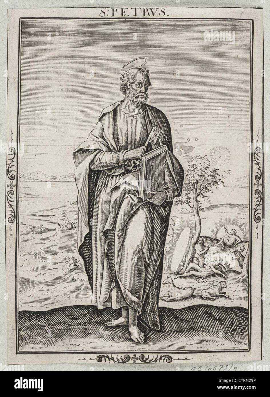 Nicolaes de Bruyn, Sankt Peter, Foto Stock