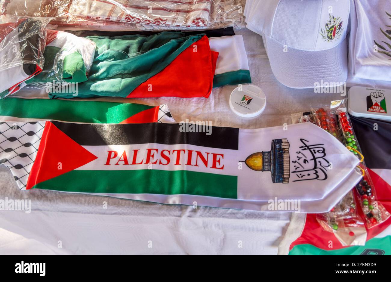 Botswana, Gaborone, 23 agosto 2024, ONG volontari, palestinese Lives Matter evento, tenuto all'aperto per sostenere la lotta per la libertà, evento di beneficenza f Foto Stock