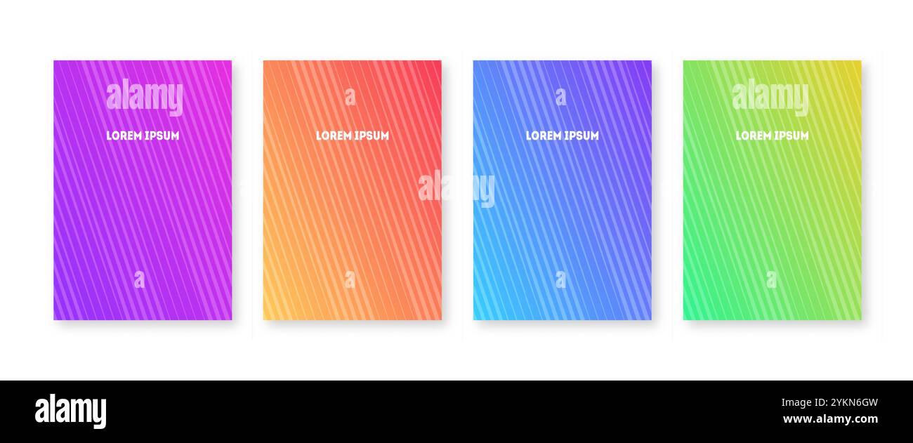 Nuova collezione di cover trendy e minimal Illustrazione Vettoriale