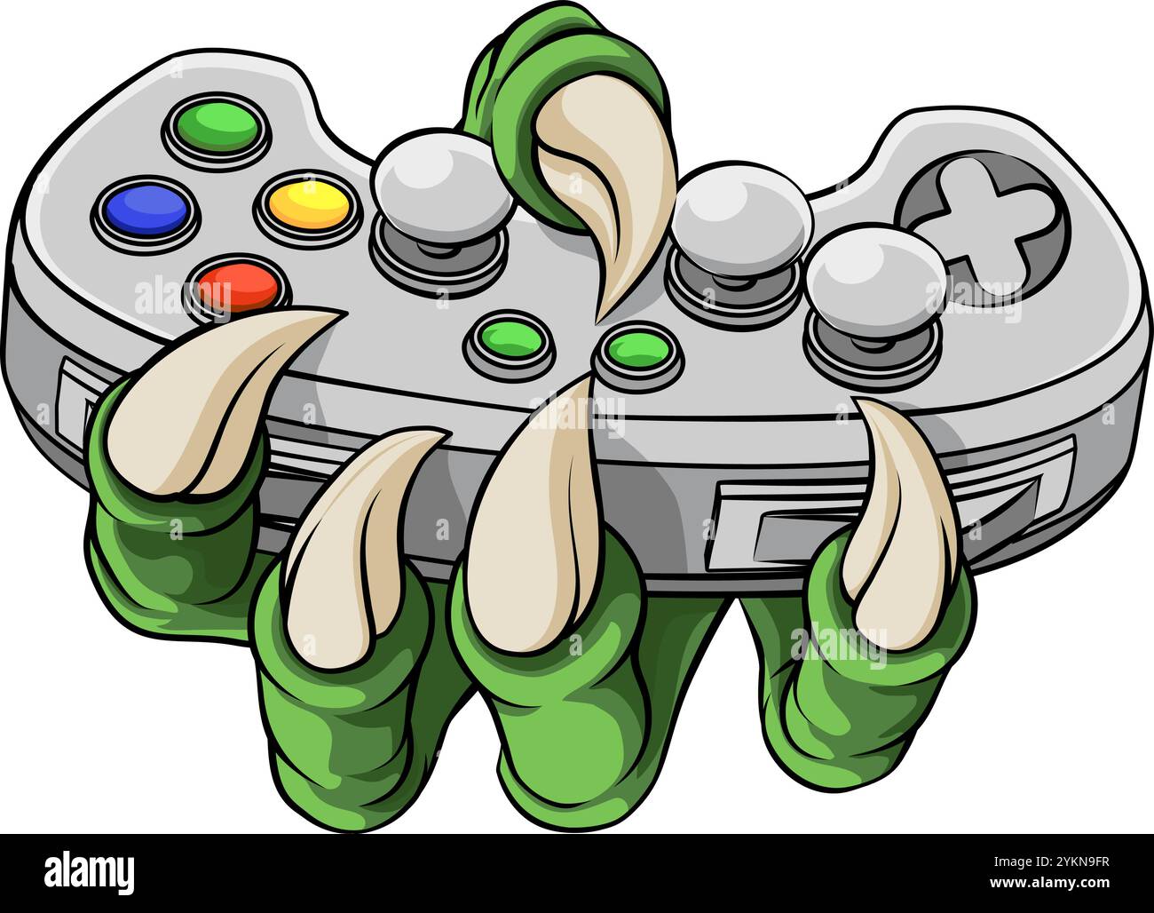 Controller per videogiochi Claw Hand Illustrazione Vettoriale