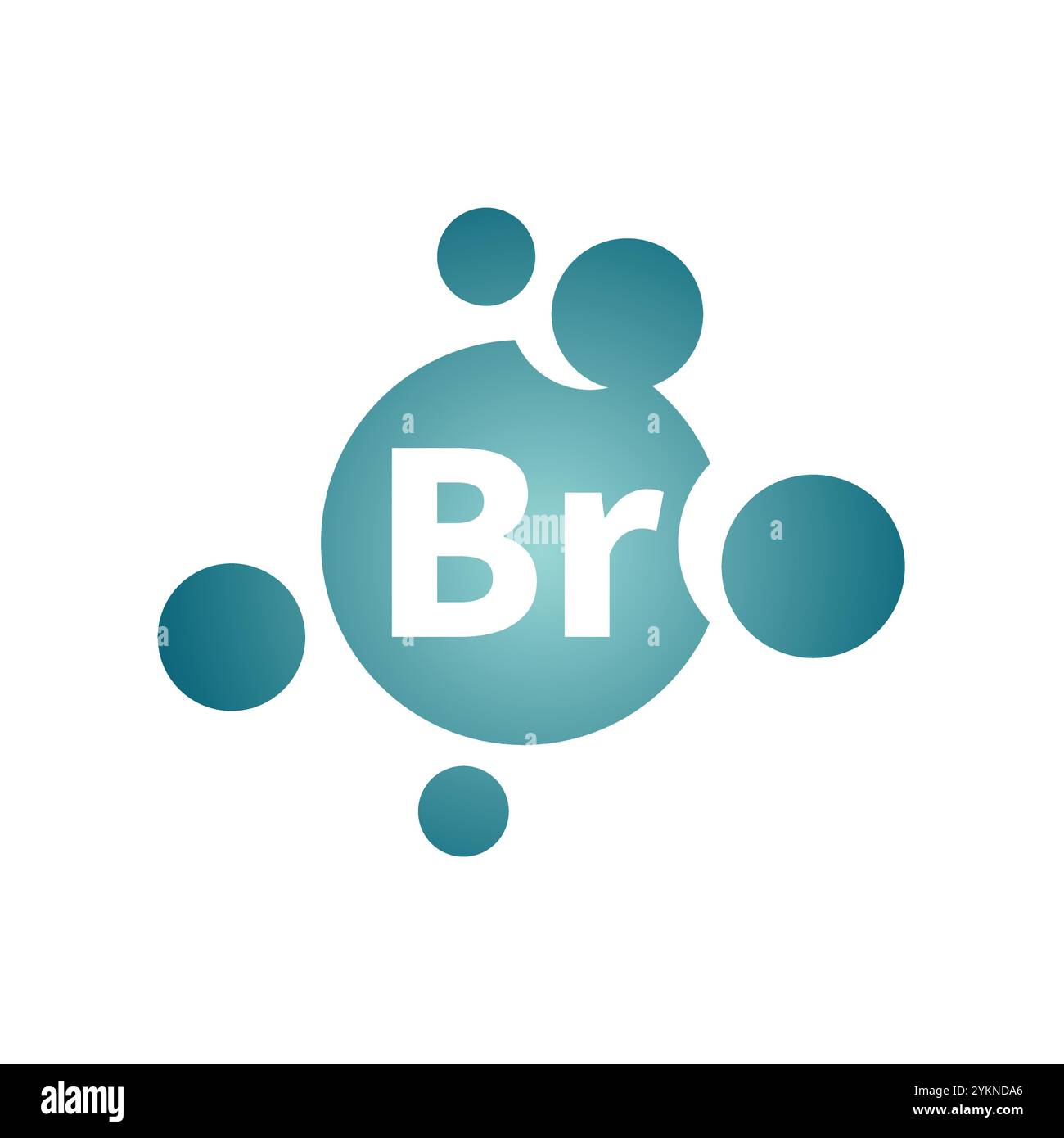 Icona vettoriale supplemento bromelina. BR o pillola di bromo o capsula. Illustrazione Vettoriale