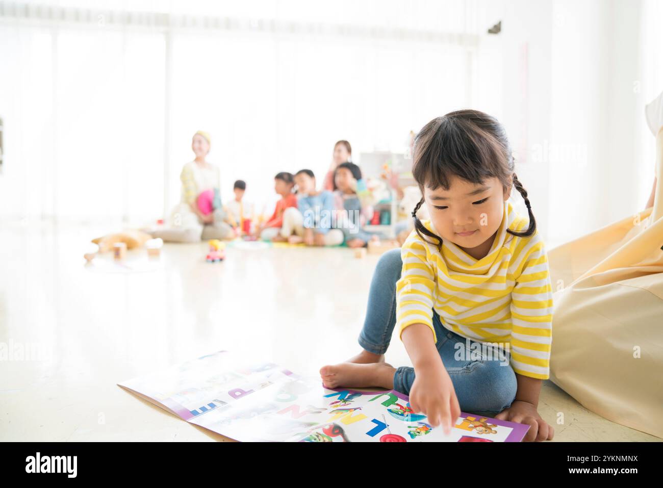 Ragazza della scuola materna Foto Stock