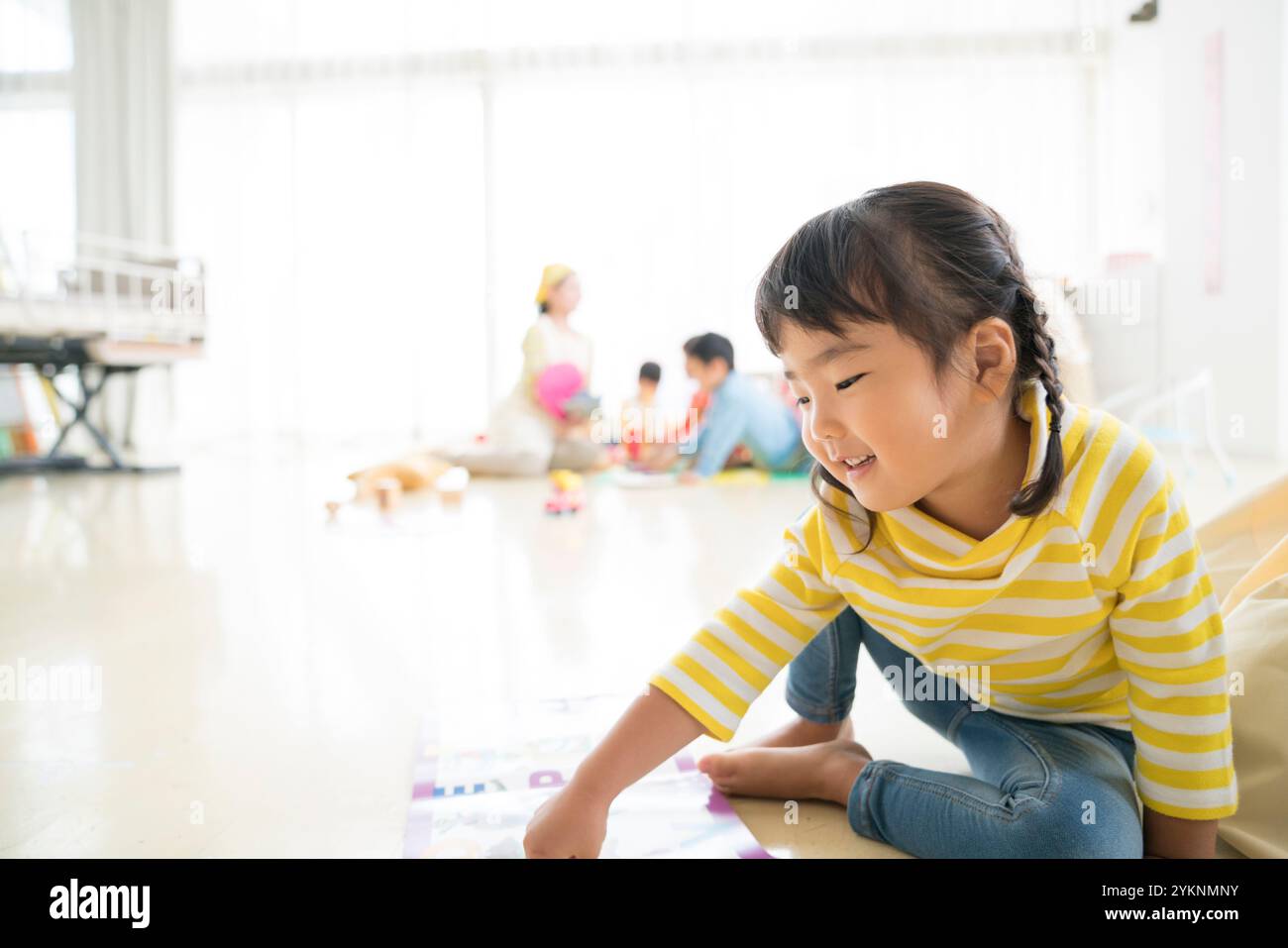 Ragazza della scuola materna Foto Stock