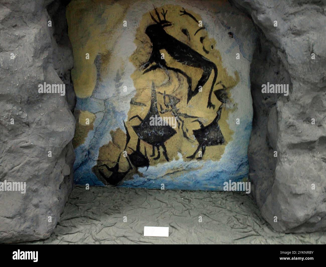 Dipinti rupestri preistorici Foto Stock