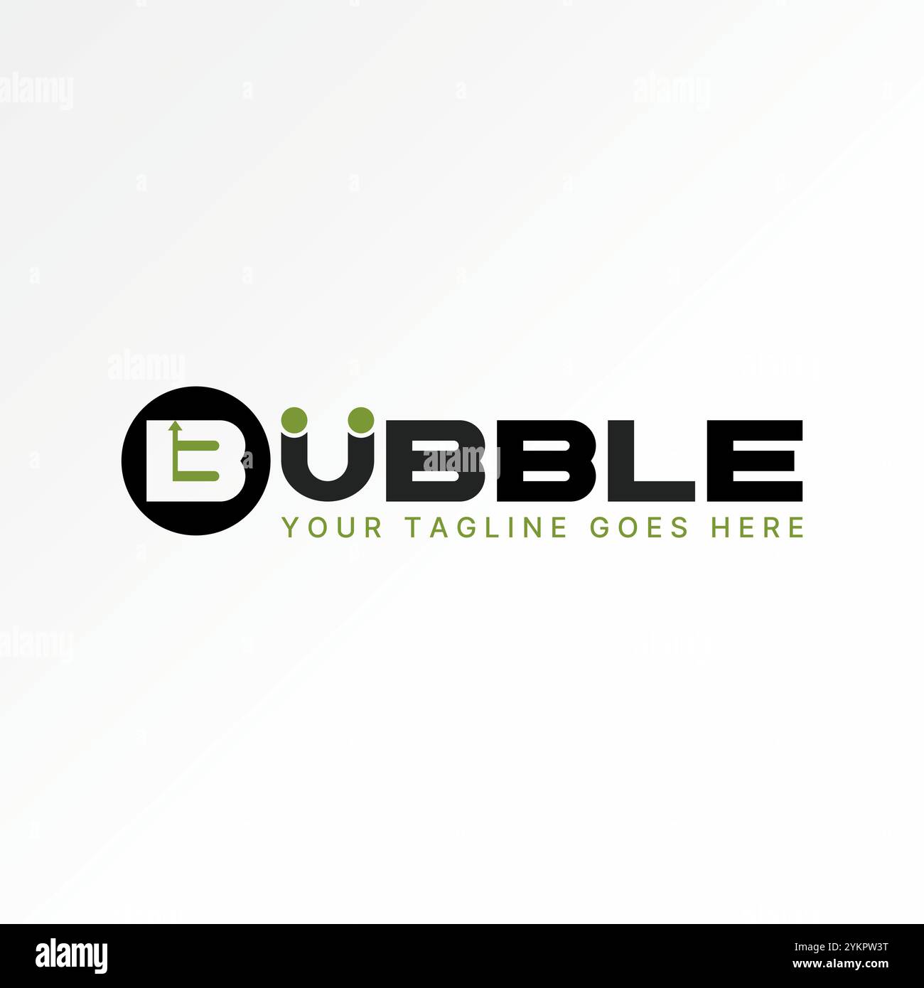 Design del logo concetto grafico immagine vettoriale premium creativa testo della parola grafica carattere a forma di bolle freccia su 2 corpi correlati a una conversazione di mercato emotiva Illustrazione Vettoriale