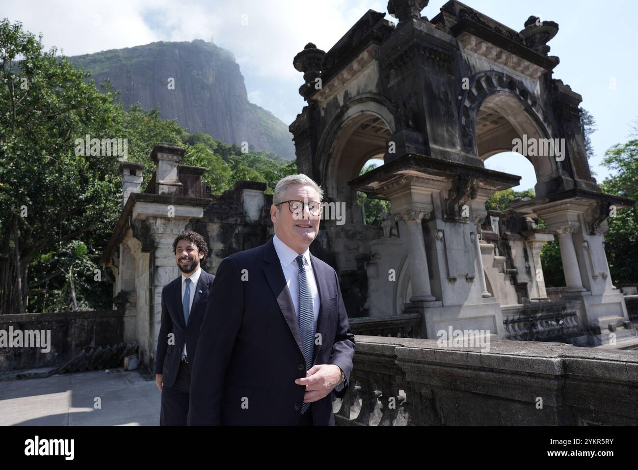 Il primo ministro Sir Keir Starmer al Parque Lage di Rio de Janeiro, mentre partecipa al vertice del G20 in Brasile. Data foto: Martedì 19 novembre 2024. Foto Stock