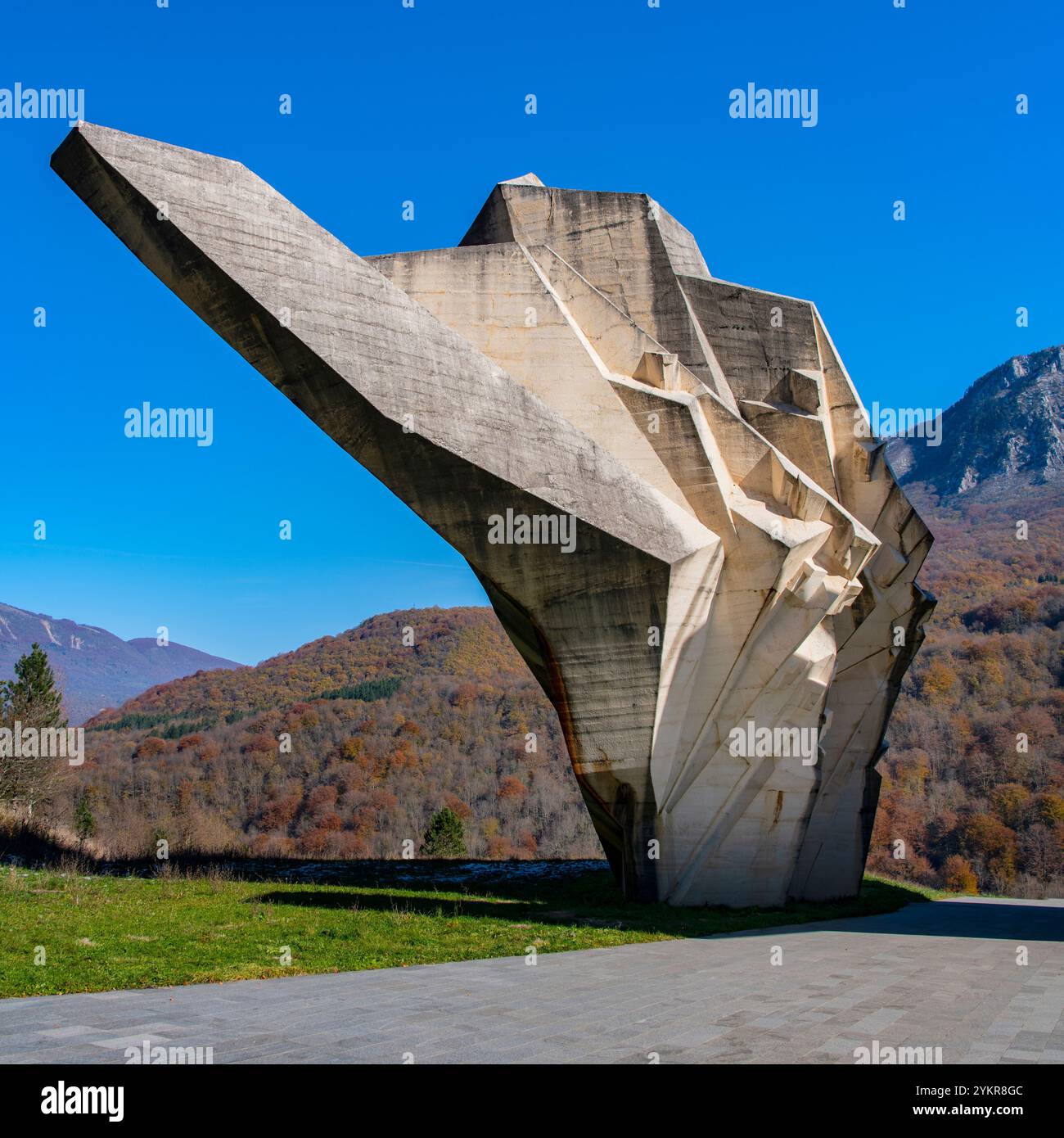 Sutjeska Battle Memorial a Tjentiste, Bosnia ed Erzegovina Foto Stock