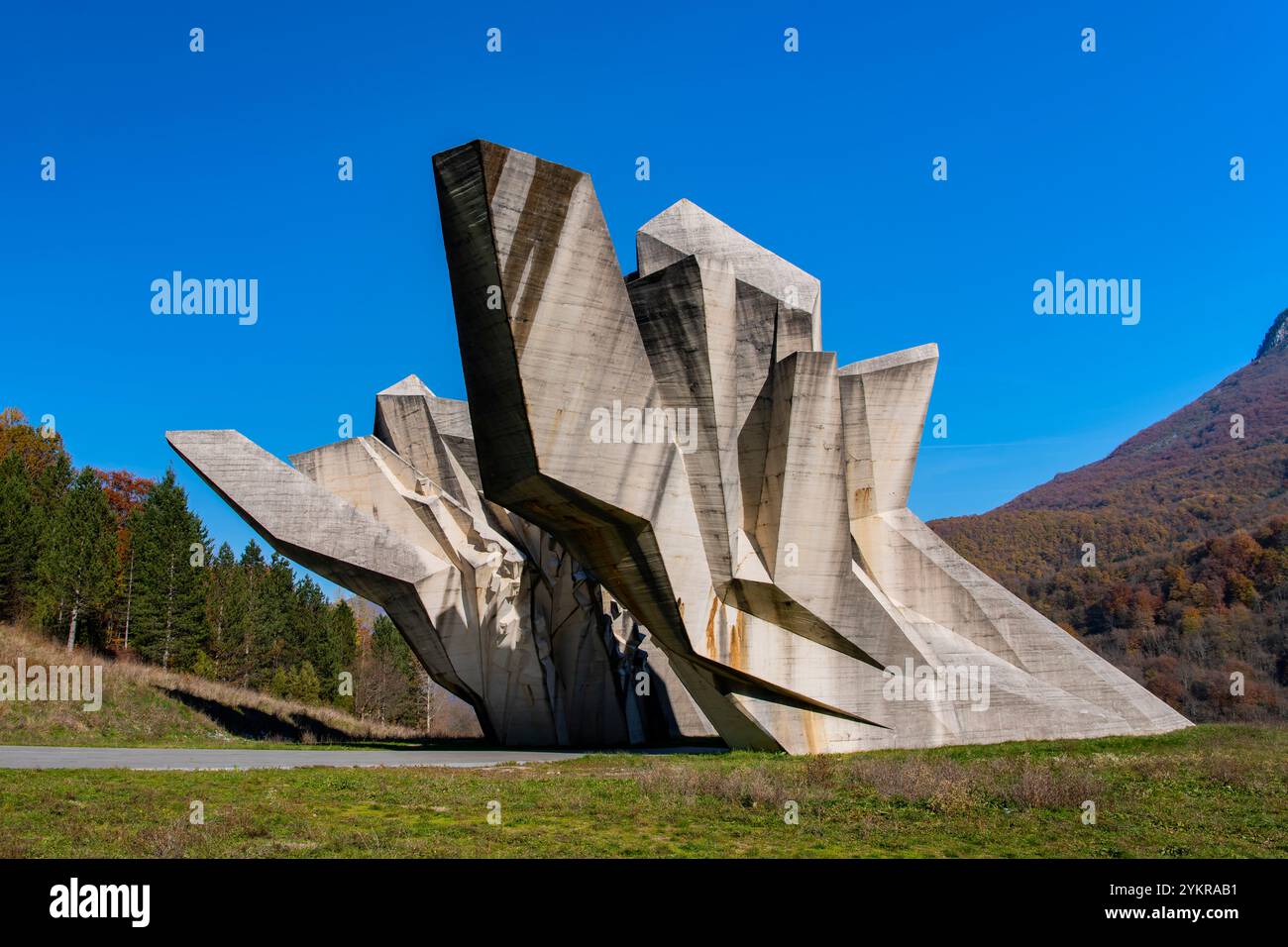 Sutjeska Battle Memorial a Tjentiste, Bosnia ed Erzegovina Foto Stock