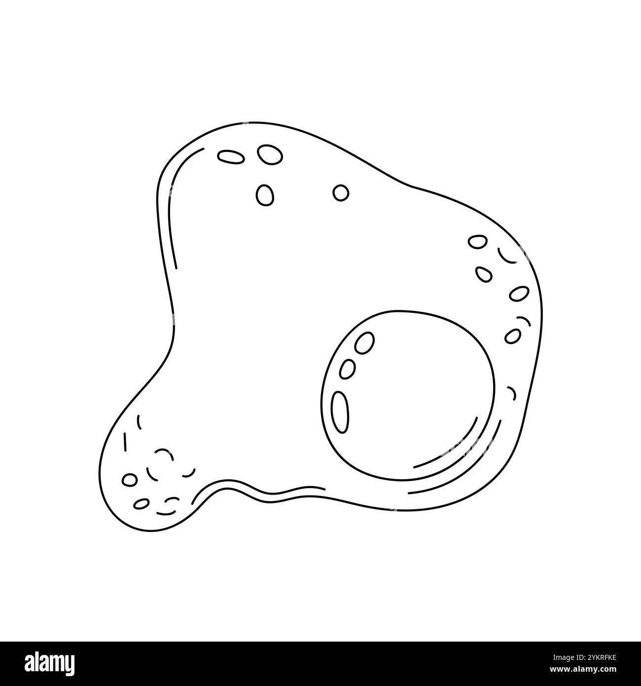 Illustrazione delle uova fritte in un semplice vettore, classico piatto per colazione ricco di proteine. Ideale per menu, poster o design incentrati sulla salute, che rappresentano un pasto nutriente e biologico Illustrazione Vettoriale